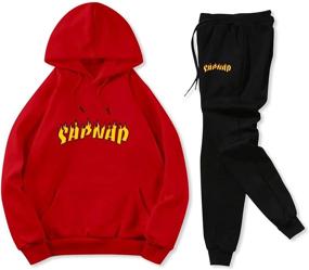 img 3 attached to Tracksuit Hoodies Sweatpants Children Sweatsuit Boys' Clothing