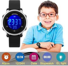 img 3 attached to ⌚ Function Waterproof Stopwatch Digital Wristwatch: Top Boys' Watches