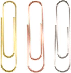 img 3 attached to Deoot 600 PCS Paper Clips Medium Size With Storage Box For Office School(Gold