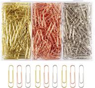 deoot 600 pcs paper clips medium size with storage box for office school(gold логотип