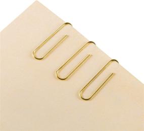 img 2 attached to Deoot 600 PCS Paper Clips Medium Size With Storage Box For Office School(Gold