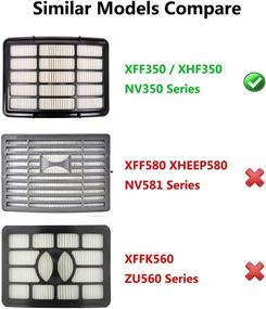 img 2 attached to Shark Navigator Lift-Away NV360 NV350 Vacuum Filter Set - Xff350 Replacement Filters, 2 Foam+2 Felt+1 HEPA Filters - Compatible with NV351, NV352, NV355, NV356E, NV357, NV360, NV370, NV391, UV440, UV490, UV540