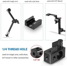 img 2 attached to Адаптер зажима SMALLRIG 15 мм стержня: универсальный коннектор с резьбой 1/4 дюйма для DSLR Rig - товар 843