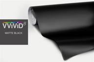 виниловая пленка vvivid матово черного цвета для внешних аксессуаров с клеевой основой. логотип