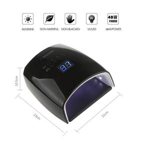 img 3 attached to 💅 TAKOYI Rechargeable Cordless Gel Light 48W Wireless LED Nail Lamp for Gel Nails with LCD Screen, 5 Timer Setting, Black - Nail Dryer for Salon-Quality Curing