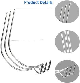 img 2 attached to 🖼️ 25 PCS Super Hooks Picture Hangers Set - Premium Stainless Steel Drywall Hooks - No Tools Required - Holds 10-100lbs - Ideal for Hanging Portraits, Clocks, Mirrors - Perfect for Home Office Decor - Foleiso