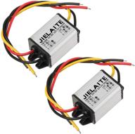 💧 waterproof car power converter: 2-piece 12v to dc 5v buck voltage regulators, 3a 15w voltage converter module for car, truck, boat, solar system (accepts dc 8v - 22v inputs) logo