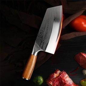 img 2 attached to Vegetable Cleaver Superior Stainless Restaurant Kitchen & Dining