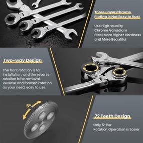 img 1 attached to 🔧 Anbull Flex Head Combination Ratchet with Ratcheting Function