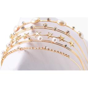 img 1 attached to 💎 10PCS Crystal Headbands: Exquisite Pearls, Rhinestone, and Beaded Hair Jewelry for Girls, Women, and Teens