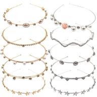 💎 10pcs crystal headbands: exquisite pearls, rhinestone, and beaded hair jewelry for girls, women, and teens logo