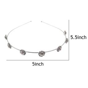 img 2 attached to 💎 10PCS Crystal Headbands: Exquisite Pearls, Rhinestone, and Beaded Hair Jewelry for Girls, Women, and Teens