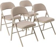 🪑 4-pack of cosco antique linen fabric folding chairs logo