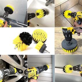 img 2 attached to All-Purpose Power Scrubber Drill Brush Set - Extended Long Attachment Kit for Grout, Floor, Tub, Shower, Tile, Bathroom, and Kitchen Surface Cleaning