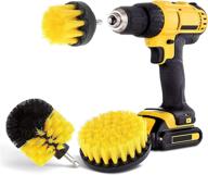 all-purpose power scrubber drill brush set - extended long attachment kit for grout, floor, tub, shower, tile, bathroom, and kitchen surface cleaning logo