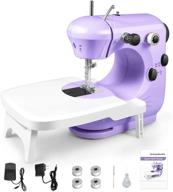 🧵 portable sewing machine for beginners - easy-to-use mini sewing machine with extension table, 2-speed & light; perfect gift for kids, women, household and travel - includes safe sewing kit logo