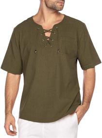 img 3 attached to 👕 Cotton Hippie Shirts for Men - COOFANDY Fashion Clothing