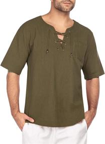 img 4 attached to 👕 Cotton Hippie Shirts for Men - COOFANDY Fashion Clothing