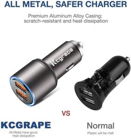 img 3 attached to High-Speed Car Charger for Samsung Galaxy A11 A01 A21 A71 A42 A32 5G, S21/Note 20 Ultra, A12, LG Velvet V60 G8 G8X G7 Thinq, Wing, K51 Q70, Stylo 7 6 5, Quick Charge 3.0/5.4A, Fast Charging Phone Adapter with 6FT USB C Cord