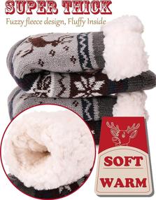 img 3 attached to Cozy Slipper Fleece Winter Christmas Stockings for Boys' Clothing with Socks & Hosiery