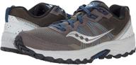 saucony excursion tr14 gravel storm men's shoes and athletic logo