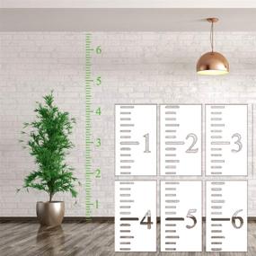 img 3 attached to 📏 Kids Growth Chart Stencil - Reusable Ruler Template for DIY Height Measurement on Wood, French Country Home Decor, Farmhouse Measuring Kids Height Wall Décor - 6 Feet Height - Rustic Design - 12 x 7 Inches