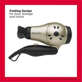 img 2 attached to Compact Folding Handle Travel Hair Dryer: REVLON 1875W for Efficient Styling On-the-Go!