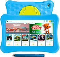 🔵 8 inch kids tablet with anti-blue light, android 11 go, kidoz pre-installed, 2+32gb storage, wifi, hd display, eye protection, awow adjustable kid-proof case, active pen (blue) logo