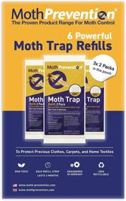 img 2 attached to MothPrevention Moth Trap Refill Strips - 6 Strips Total, 3X Twin Packs - Effective Clothes Closet Moth Control - Pheromone Traps for Clothes Moths - Guaranteed Results!