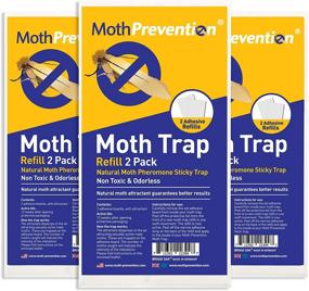 img 4 attached to MothPrevention Moth Trap Refill Strips - 6 Strips Total, 3X Twin Packs - Effective Clothes Closet Moth Control - Pheromone Traps for Clothes Moths - Guaranteed Results!