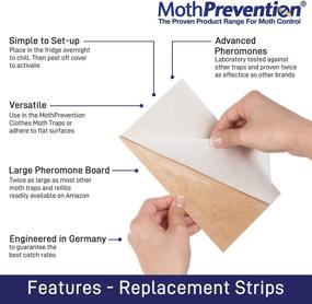 img 3 attached to MothPrevention Moth Trap Refill Strips - 6 Strips Total, 3X Twin Packs - Effective Clothes Closet Moth Control - Pheromone Traps for Clothes Moths - Guaranteed Results!