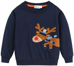 img 4 attached to 🎄 EULLA Little Boys Girls Sweatshirt: Trendy Christmas Clothes for Boys 1-7 Years Old