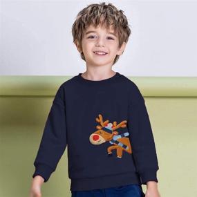 img 3 attached to 🎄 EULLA Little Boys Girls Sweatshirt: Trendy Christmas Clothes for Boys 1-7 Years Old