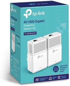 img 1 attached to 💻 Renewed TP-Link AV1000 Powerline Ethernet Adapter Kit, Gigabit Powerline Speeds up to 1000Mbps (TL-PA7010 KIT)