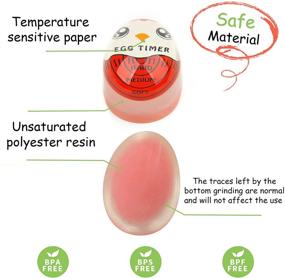 img 1 attached to 🕑 Bpa Free, Red Egg Timer: Soft and Hard Boiled Egg Timer that Changes Color When Eggs are Done!