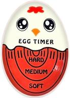 🕑 bpa free, red egg timer: soft and hard boiled egg timer that changes color when eggs are done! logo