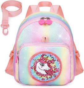 img 4 attached to Mommore Unicorn Toddler Backpack with Harness - Harness Backpacks for Kids