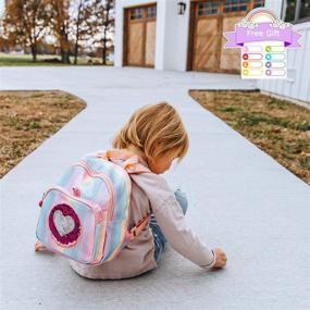 img 3 attached to Mommore Unicorn Toddler Backpack with Harness - Harness Backpacks for Kids