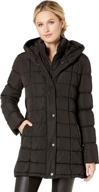 🧥 calvin klein women's classic puffer jacket with bib insert and knit panel sides logo