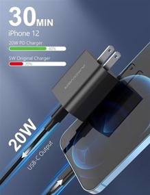 img 3 attached to 🔌 20W Зарядное устройство USB C 2 шт. для iPhone 13 Pro Max и других – Быстрая подзарядка PD Type C, Черное и Белое