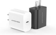 🔌 20w зарядное устройство usb c 2 шт. для iphone 13 pro max и других – быстрая подзарядка pd type c, черное и белое логотип