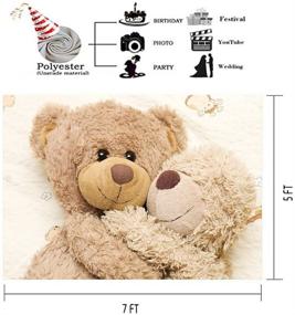 img 1 attached to GESEN 7X5ft Teddy Bear Children Doll Seamless Vinyl Photography Backdrop: Captivating Studio Props for Memorable Photos - GESEN79