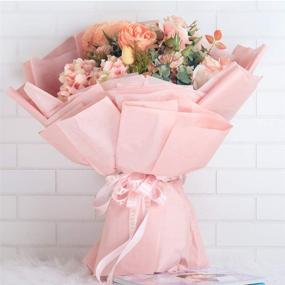 img 1 attached to 🌸 SEO-Optimized Fresh Flowers Wrapper: Korean Style Waterproof PVC Kraft Paper for Bouquet Wrapping - 1 Roll (Black)