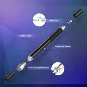 img 1 attached to Орибокс Универсальный стилус-карандаш, перьевой стилус для сенсорных экранов всех емкостных сенсорных экранов сотовых телефонов, черный (2 в 1 серия Precision) – ручка-стилус Орибокс P1PEN.