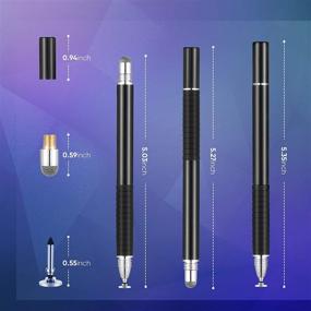 img 3 attached to Орибокс Универсальный стилус-карандаш, перьевой стилус для сенсорных экранов всех емкостных сенсорных экранов сотовых телефонов, черный (2 в 1 серия Precision) – ручка-стилус Орибокс P1PEN.