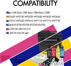 img 3 attached to 🖨️ SOPIN Sublimation Ink Refill Set - C88 C88+ Black 4x100ml for Epson WF7710 WF7720 ET2720 ET2760 WF3720 ET2750 WF7210 XP7100 WF3620 WF2750 ET2650 Inkjet Printers - Ideal for Heat Press Transfer Ink Tray Printing