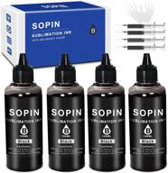 🖨️ sopin sublimation ink refill set - c88 c88+ black 4x100ml for epson wf7710 wf7720 et2720 et2760 wf3720 et2750 wf7210 xp7100 wf3620 wf2750 et2650 inkjet printers - ideal for heat press transfer ink tray printing logo