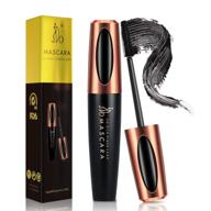 🌟 jdo waterproof black mascara - 4d silk fiber lash mascara for lengthening voluminous eyelashes, smudge-proof, long lasting, charming eye makeup with no clumping or flaking logo