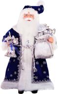 16-inch royal blue santa claus christmas figurine decoration 416110 logo