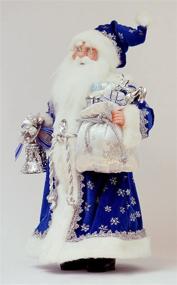 img 2 attached to 16-Inch Royal Blue Santa Claus Christmas Figurine Decoration 416110